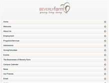 Tablet Screenshot of beverlyfarm.org